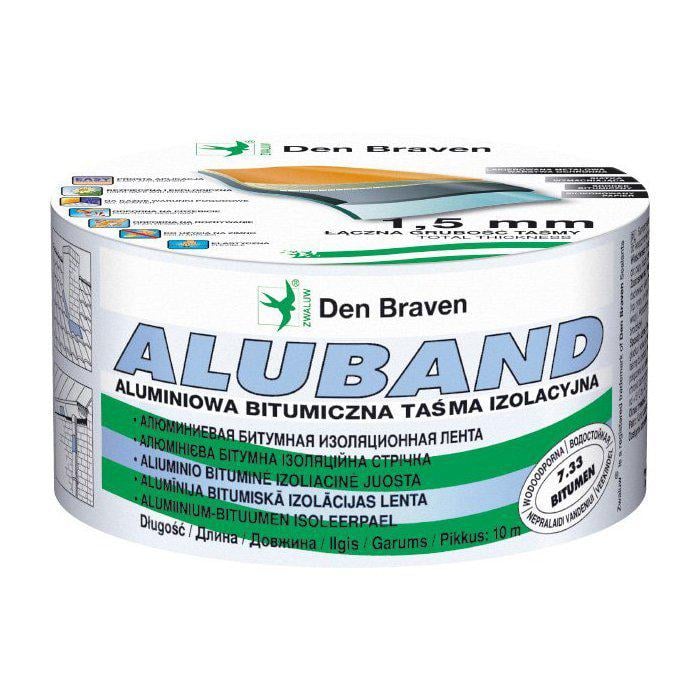 Лента кровельная Den Braven Aluband битумно-бутиловая алюминиевая 5 см 10 м (30880213)