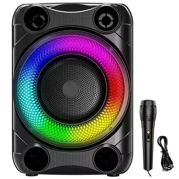 Портативная колонка Sing-e ZQS8148 FM с микрофоном и RGB 1800 мАч 16 Вт Bluetooth 5.0 USB (opt-104654)