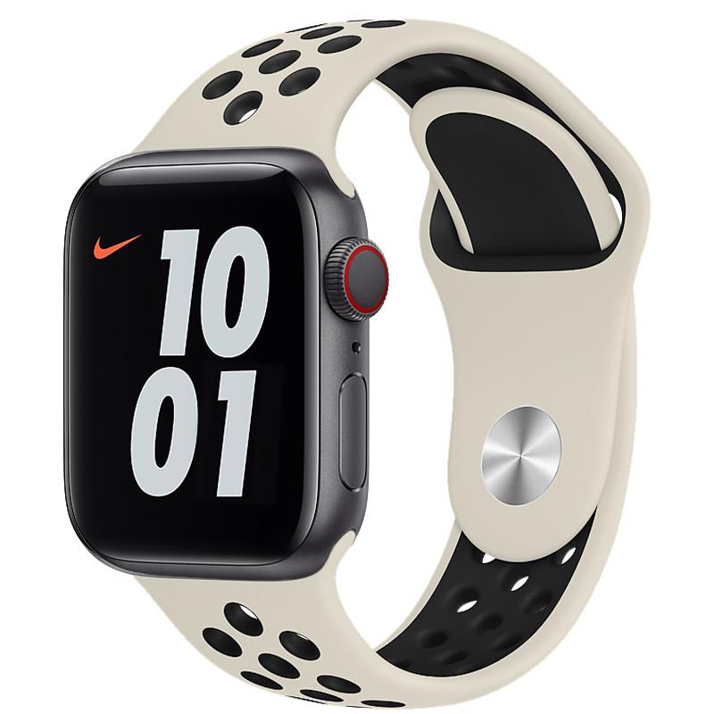Ремешок для Apple Watch 42-44 mm Nike Sport Band Milk/Black