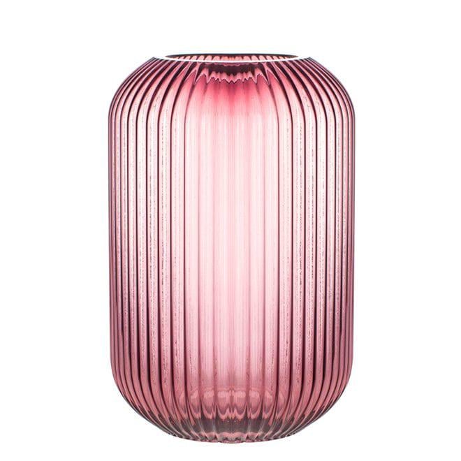 Ваза стеклянная Flora Tulip 28 см Dark pink (DR015126)