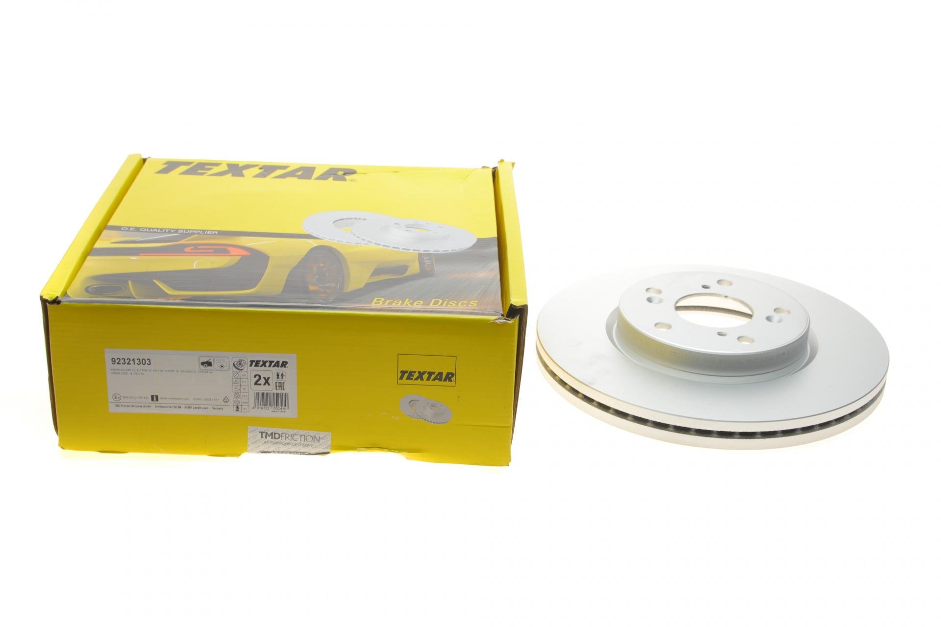 Тормозной диск передний TEXTAR для Honda HR-V 1.5 16V/1.6D 15-PRO 293x25 мм (92321303) Тормозной диск передний TEXTAR для Honda HR-V 1.5 16V/1.6D 15-PRO 293x25 мм (92321303)