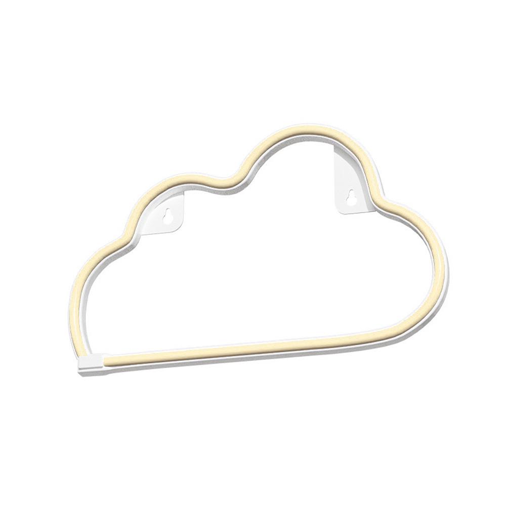 Неоновый светильник настенный декоративный Облако на батарейках/USB 30х19 см (2692820916)