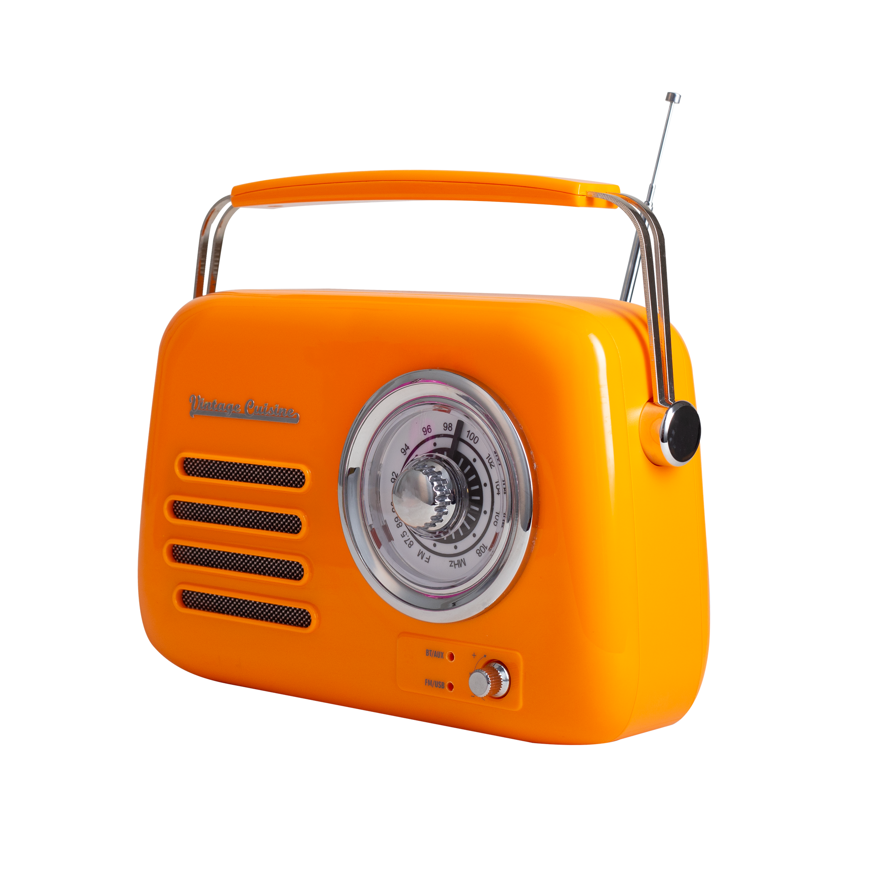 Радіо у ретро стилі Bluetooth Vintage Cuisine металева ручка Помаранчевий - фото 4