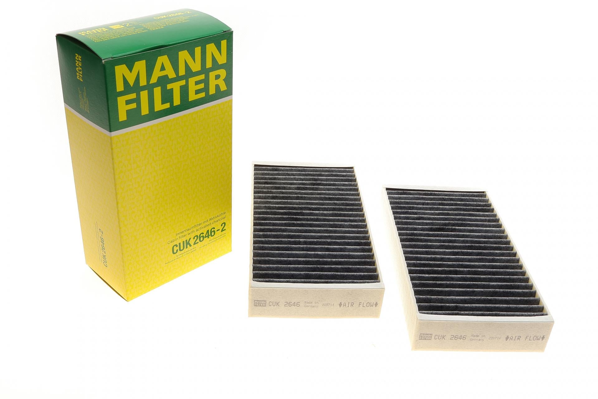 Фильтр салона Mann-Filter для MB ML W164 3,0CDI угольный 2 шт. (CUK 2646-2)