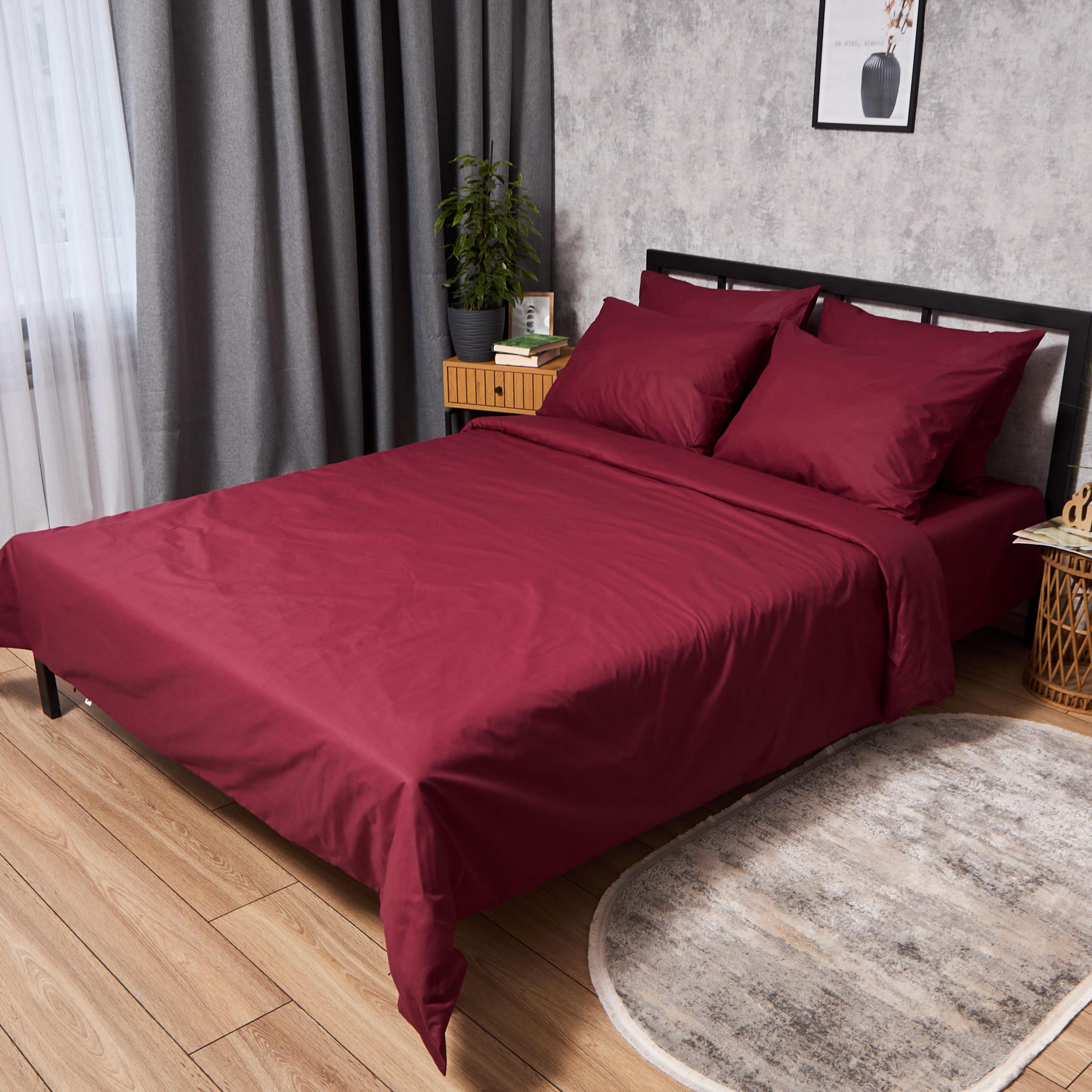 Комплект постельного белья Moon&Star Бязь Gold Люкс Red Luxe полуторный евро 160х220 см наволочки 2 шт. (MS-820011572)