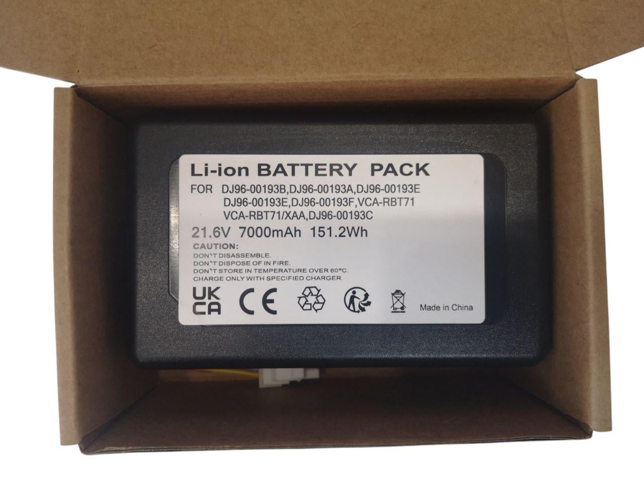 Аккумулятор для Samsung PowerBot R7040/R9250/R9350/DJ96-00193A/B/D/VCA-RBT71 7000 mAh 151,2Wh