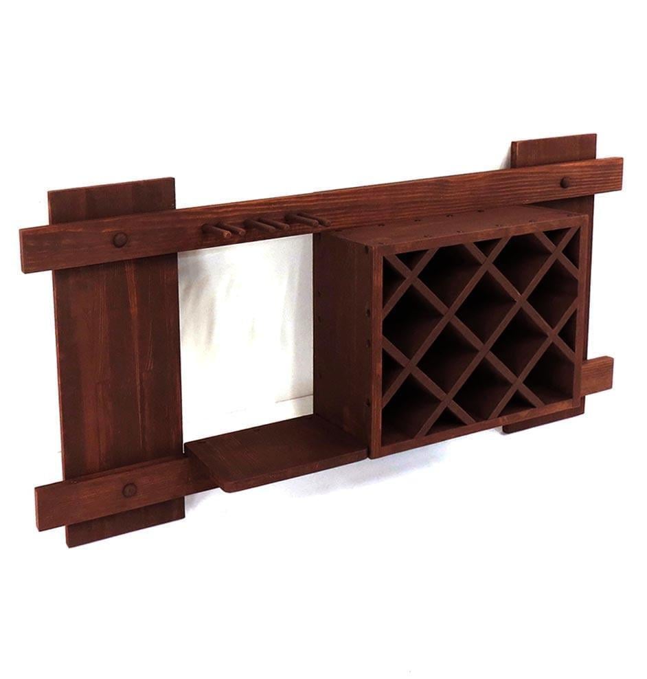 Полка для вина настенная из дерева Майбара Савоярди (ПНК-007915)