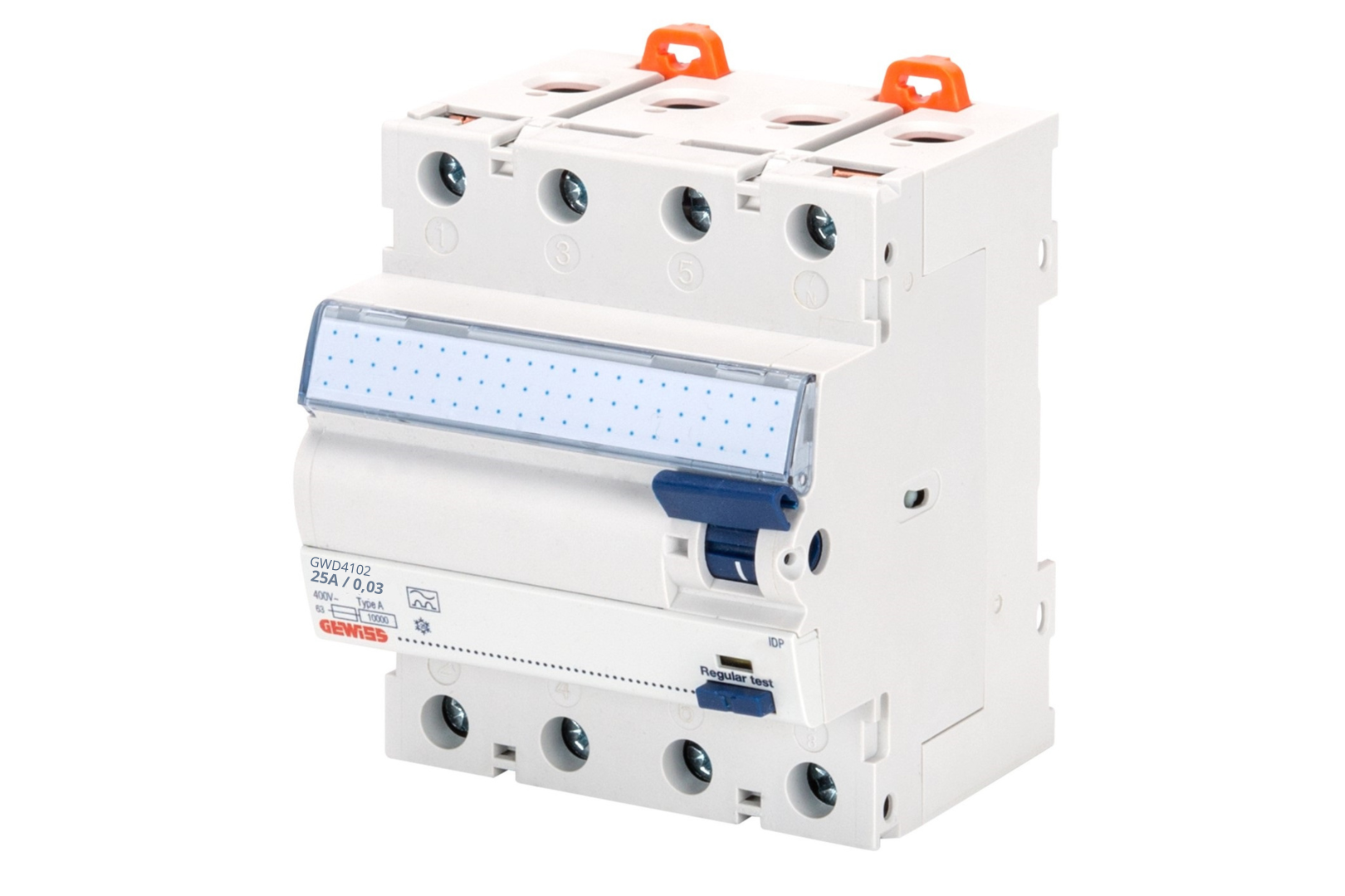 Устройство защитного отключения Gewiss RCCB 4P 25A AC/0,03 4M (14678)