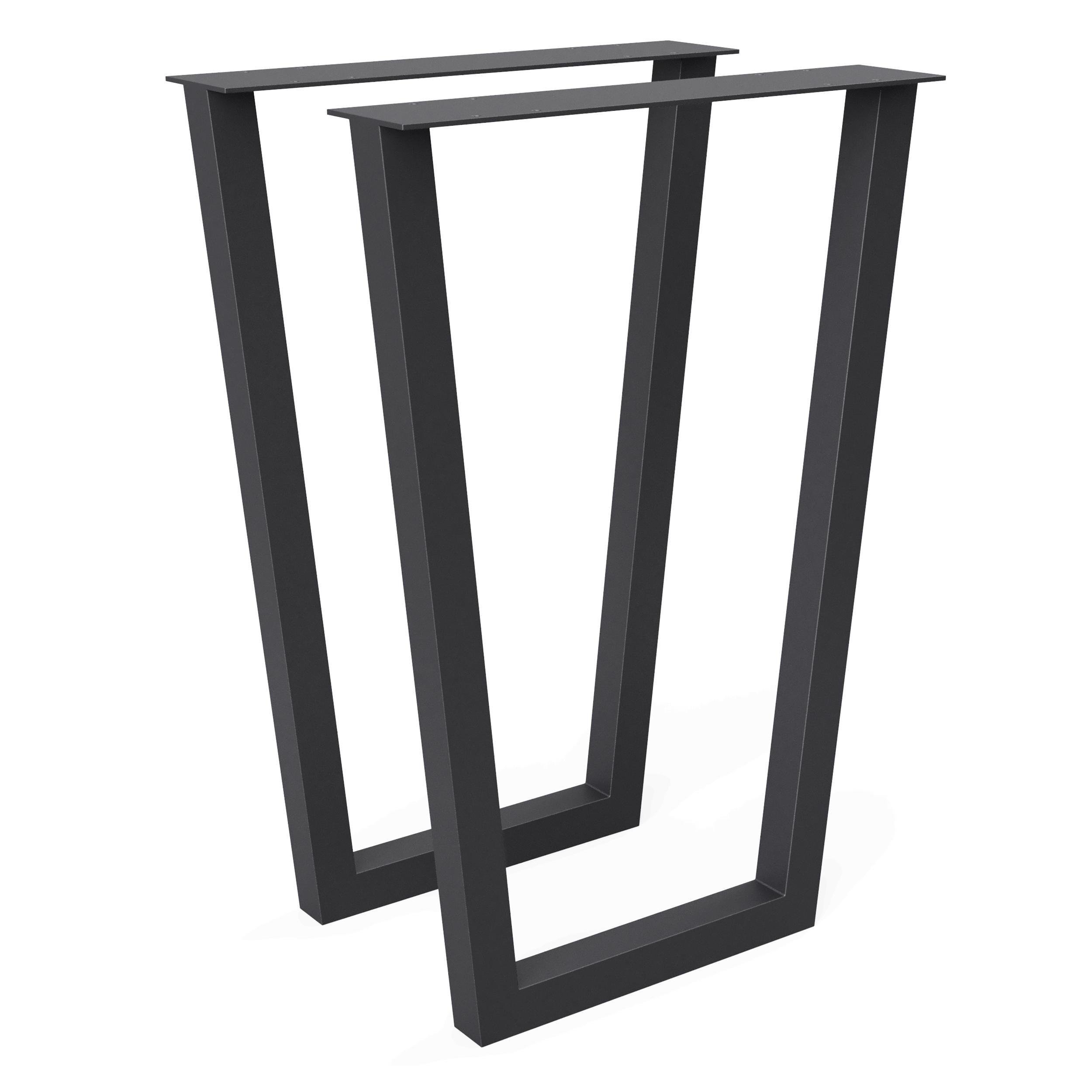 Комплект опор для стола из металла 500х100 мм H 730 мм 2 шт. Черный (1053) Комплект опор для стола из металла 500х100 мм H 730 мм 2 шт. Черный (1053)