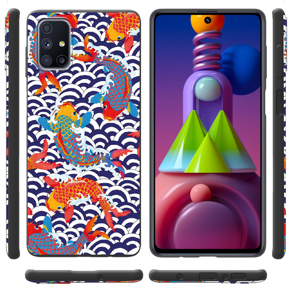 Чехол Boxface Samsung M515 Galaxy M51 Koi Fish Черный силикон (40937-up2477-41345) - фото 2