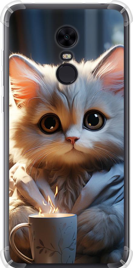 Чохол на Xiaomi Redmi 5 Plus Білий кіт (5646sp-1347-42517)