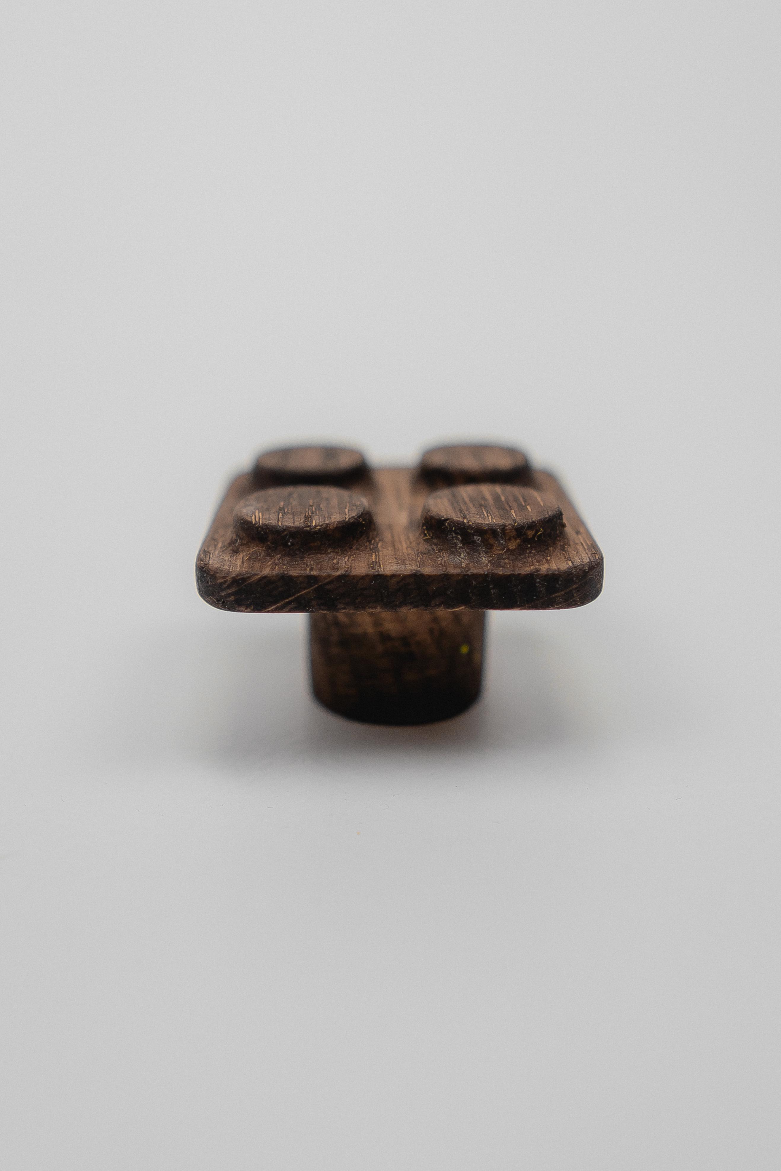 Ручка мебельная деревянная Block 40 мм Дуб Brown (33968622)