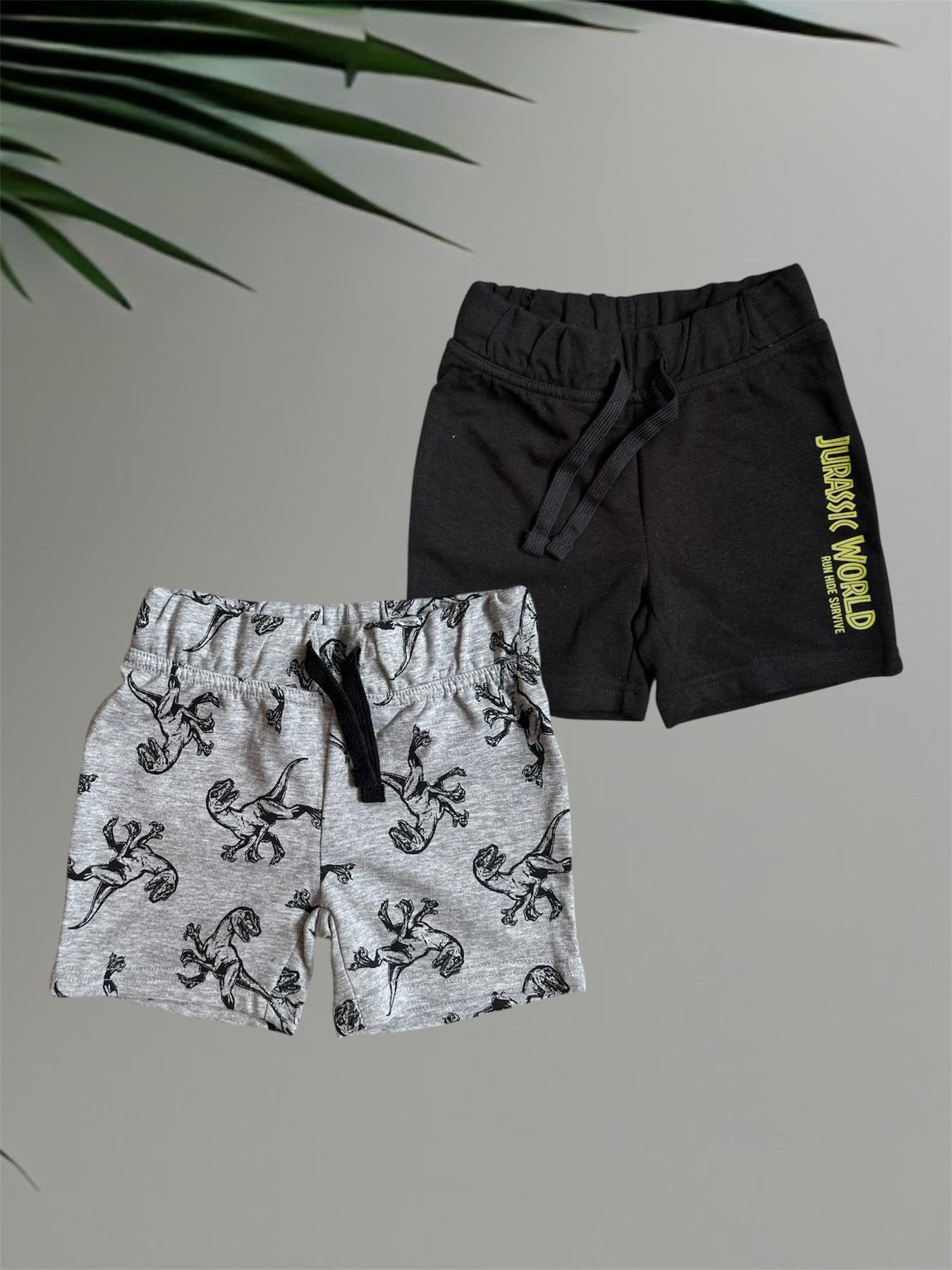 Шорти Jurassic World 2 шт. 2/4 роки 98-104 см Сірий/Чорний