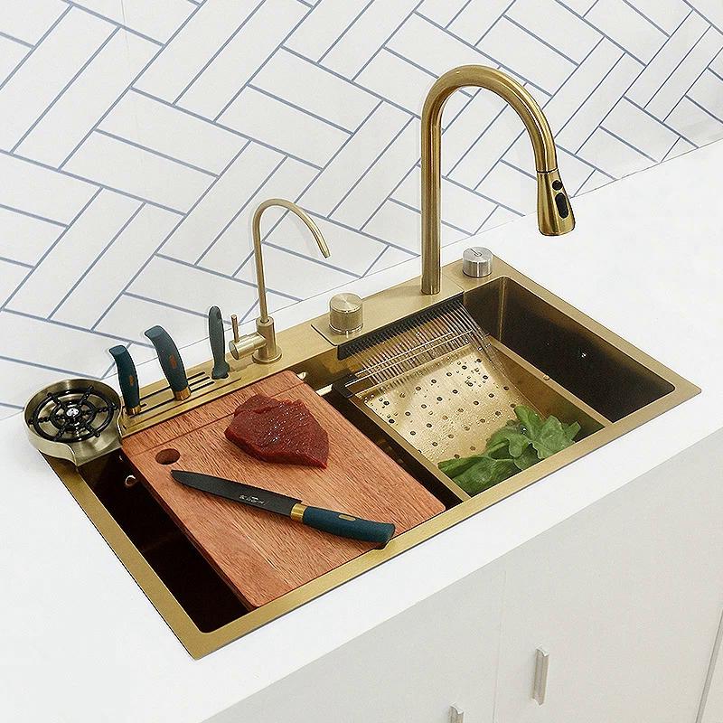 Мойка для кухни Willda ручной работы из нержавеющей стали 304 Золотой (529430462) Мойка для кухни Willda ручной работы из нержавеющей стали 304 Золотой (529430462)