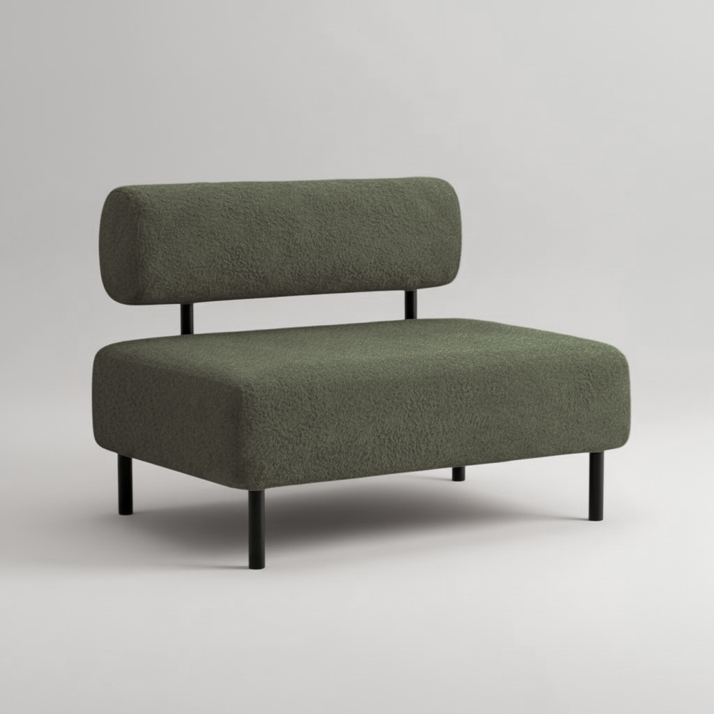 Диван Tobi Sho Люмо 1000х540х750 мм букле Alpaca Оливковый/37