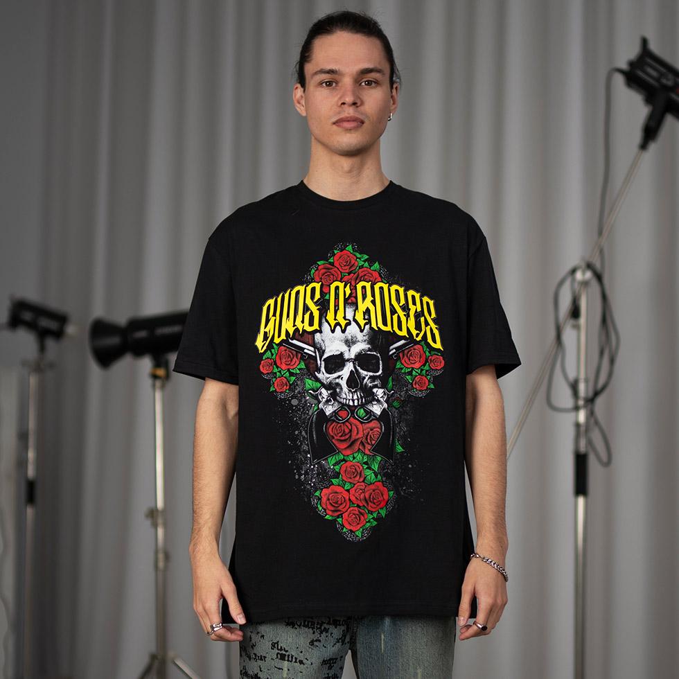 Футболка унисекс Guns N Roses Roses S Черный (00000001240)
