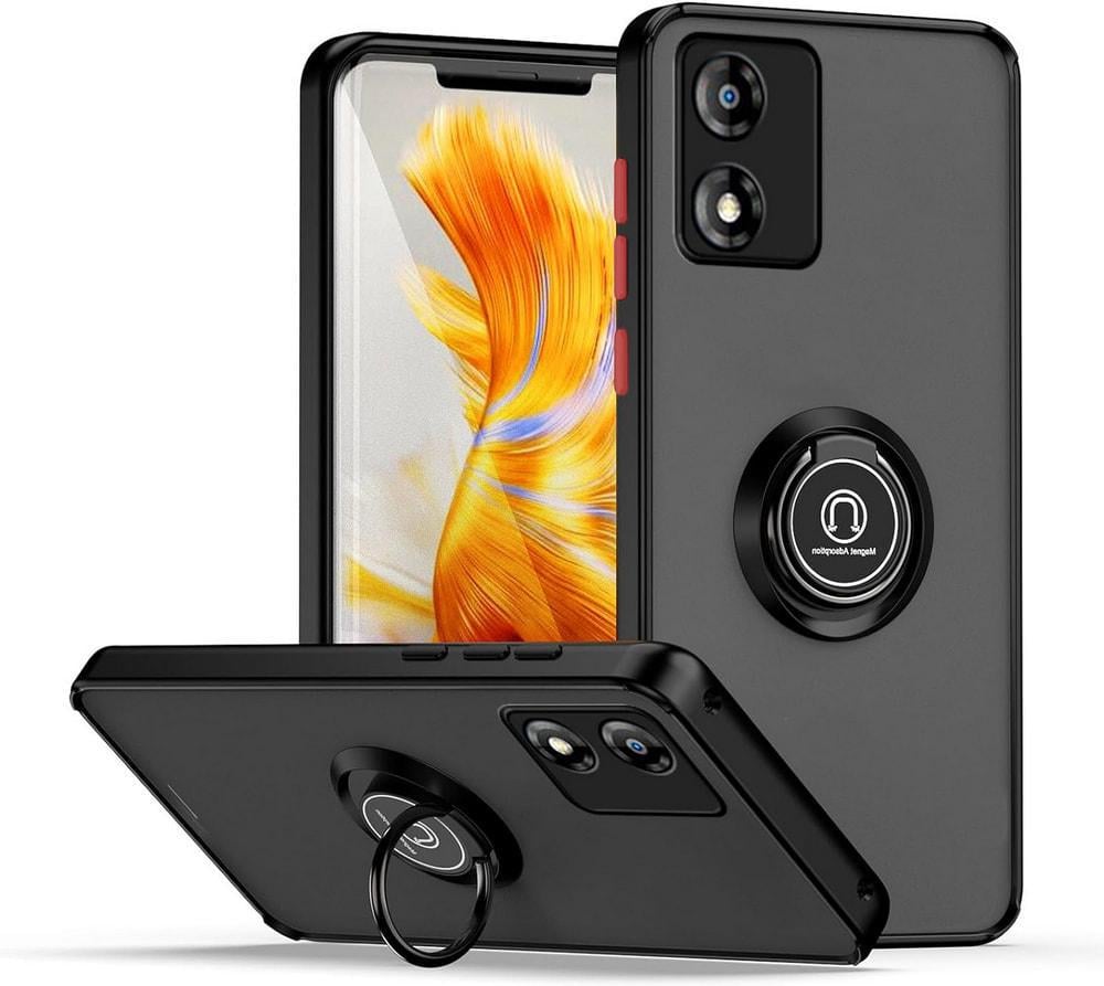 Защитный чехол MatteLuxe Motorola E13 (с кольцом) Black (34067-2B)