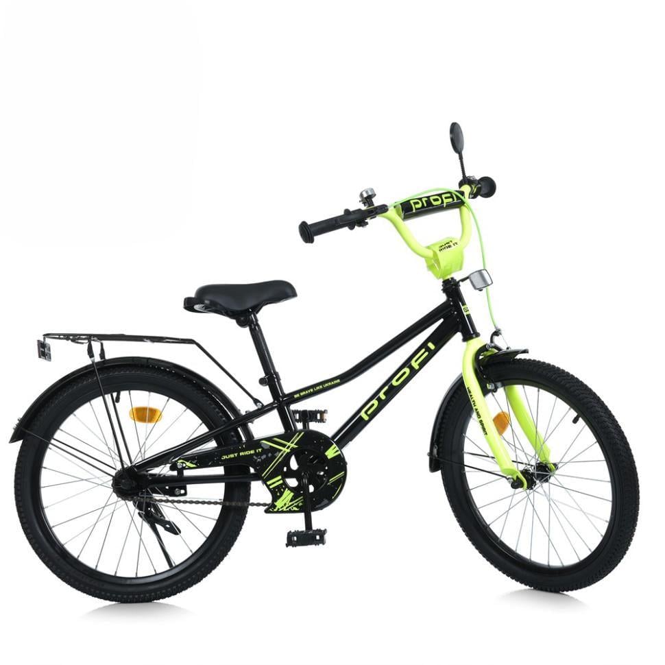 Велосипед дитячий PROF1 20" магнієва рама/кошик Жовтий (DR-171-A-59)