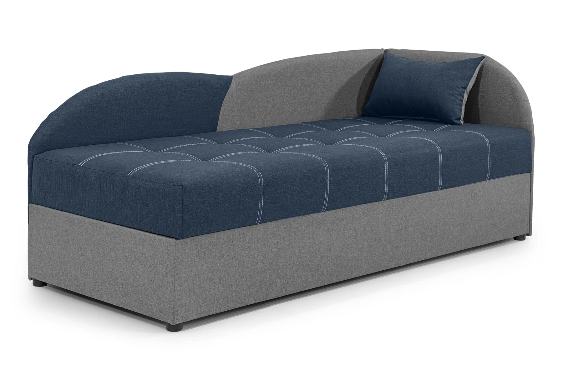 Диван-кровать Волна 198х80 см джинс с серым (25484939) - фото 1