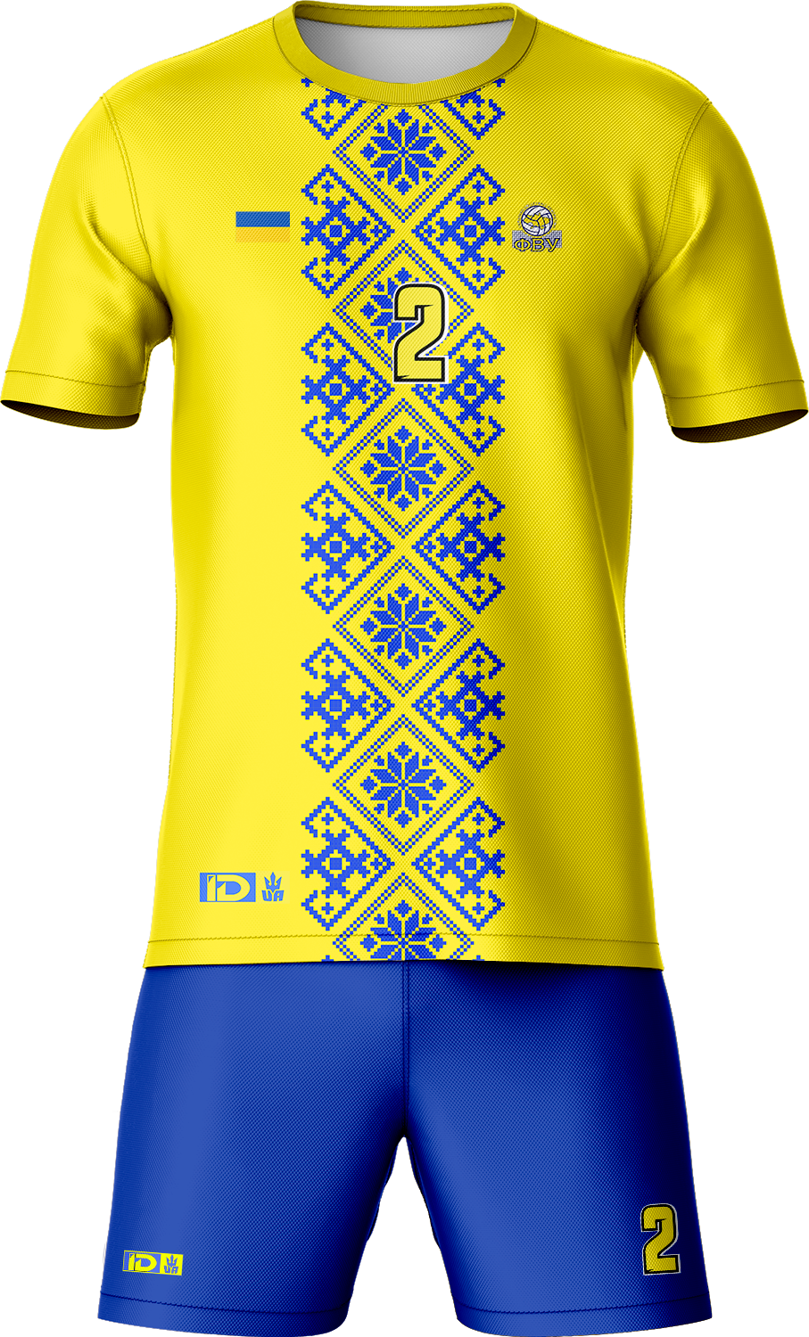 Волейбольна форма чоловіча ID Sport М Жовтий/Синій (16372012)