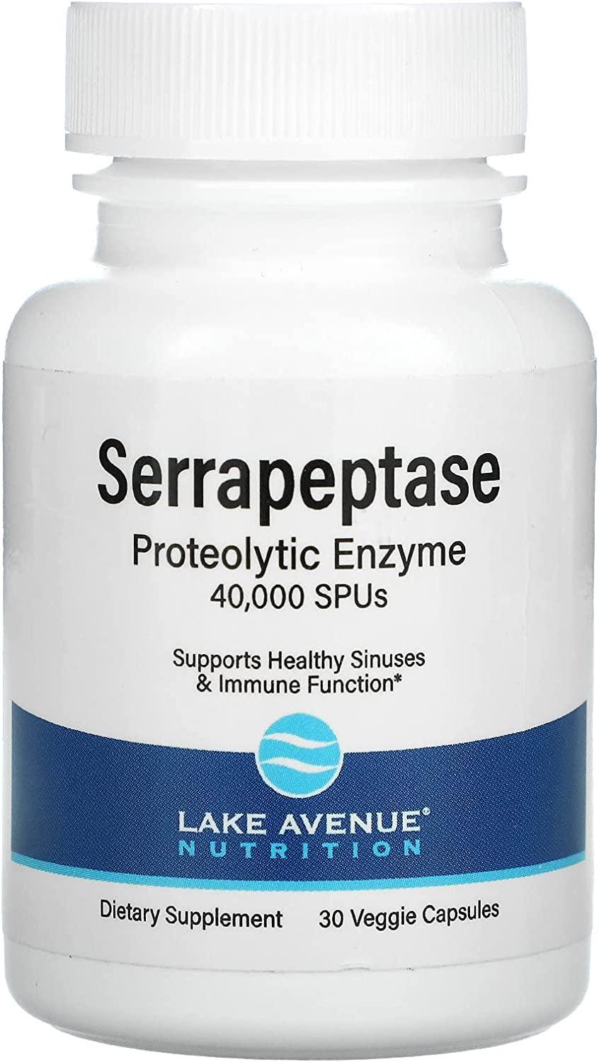 Серрапептаза протеолитический фермент Serrapeptase 40000 SPU 30 капсул (00000035620) Серрапептаза протеолитический фермент Serrapeptase 40000 SPU 30 капсул (00000035620)