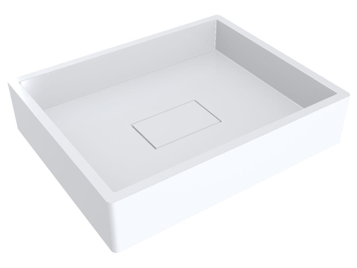 Умывальник Miraggio CAPRI с литого мрамора глянцевый Белый (83890)