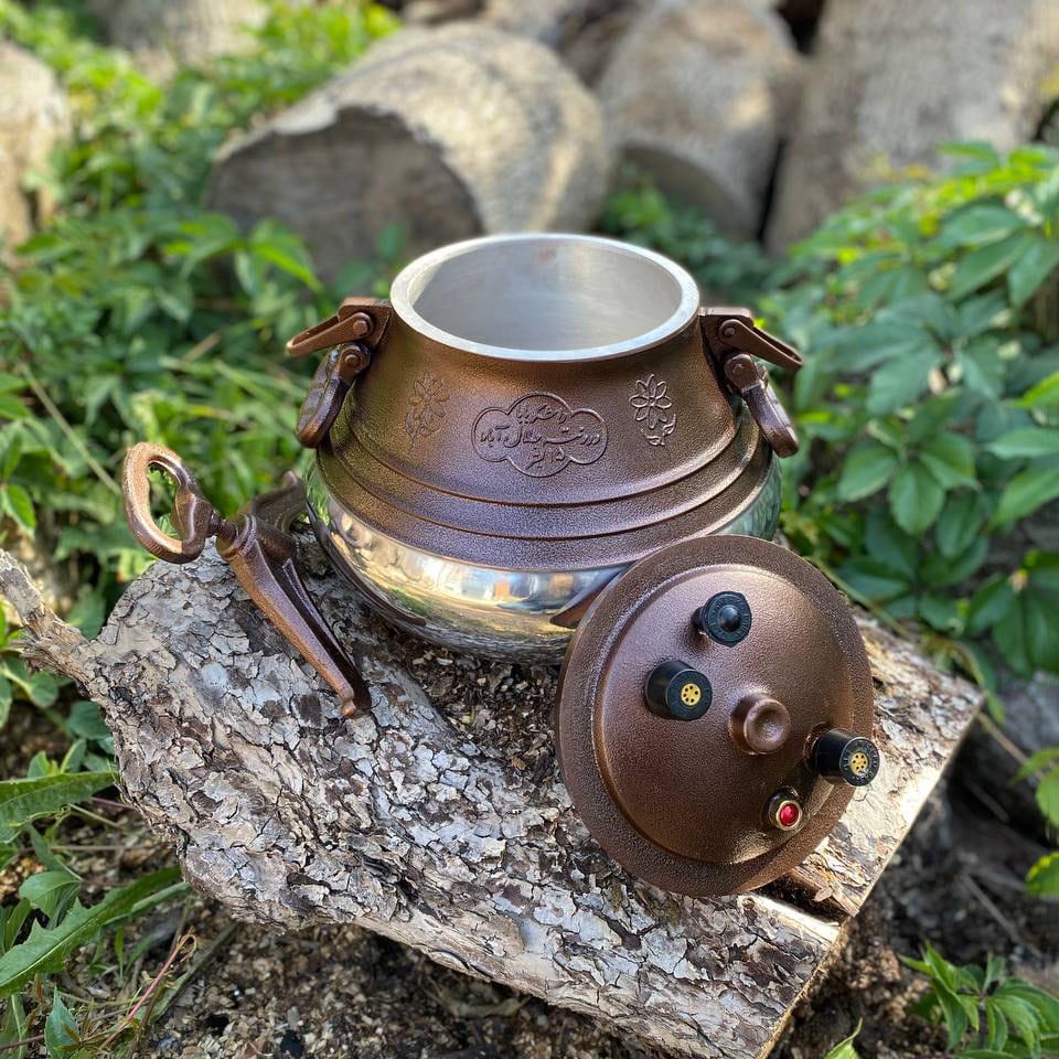 Афганский казан Rashko Baba комбинированный алюминиевый герметичный с крышкой 1,5 атм 120°С 12 л