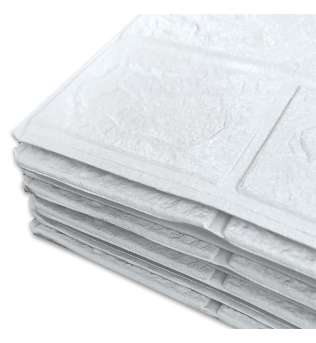 3D-панель под кирпич самоклеющаяся матовая 20000x700x3 мм Белый - фото 3 3D-панель под кирпич самоклеющаяся матовая 20000x700x3 мм Белый - фото 3