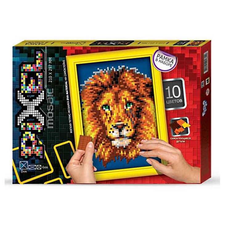 Набір для творчості Danko Toys Мозаїка Піксель Лев РМ-01-06 21х29,7 см рамка в наборі (RLT46949)