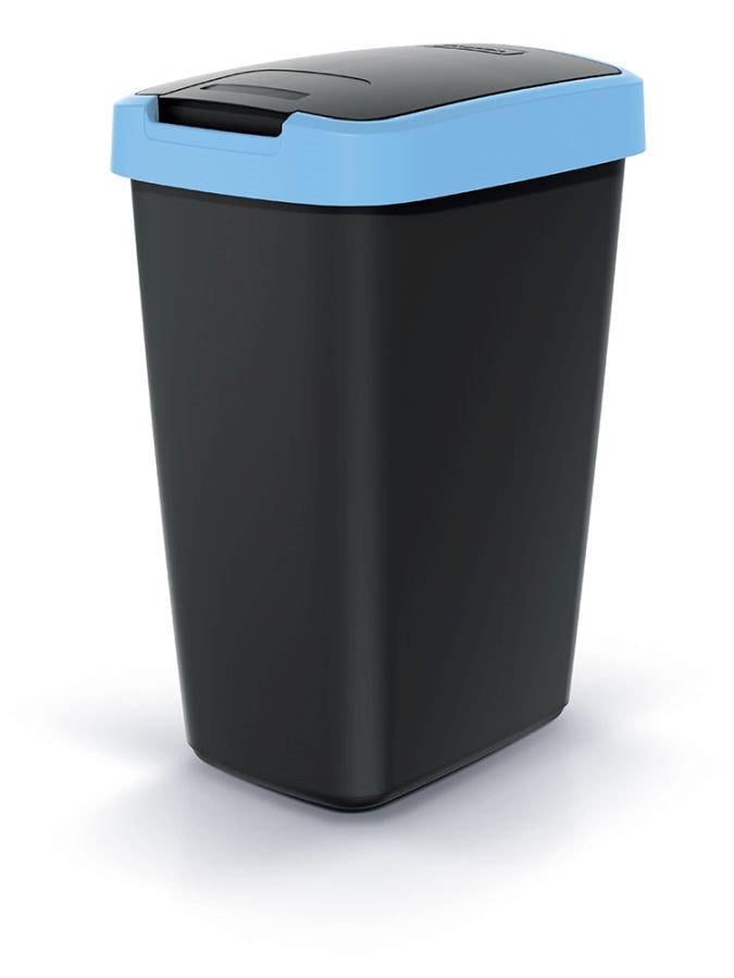 Корзина Compacta Q прямоугольная 12 л Черный с голубым (60789-2717)