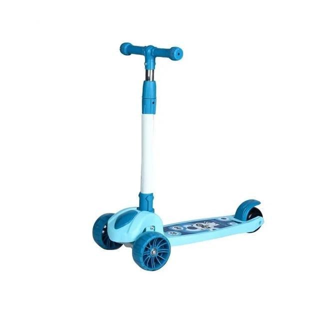 Самокат триколісний Skyper/колеса PU/зі світлом/кермо складане 125х40 мм Blue (144400)