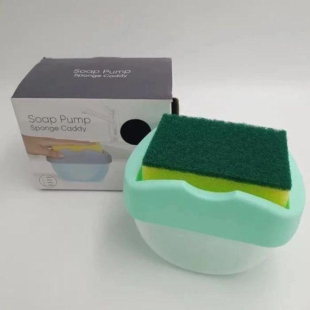 Диспенсер для миючого засобу ZHM1018 Soap Pump Sponge Caddy із місцем для губки 385 мл (ZHM1018) - фото 7