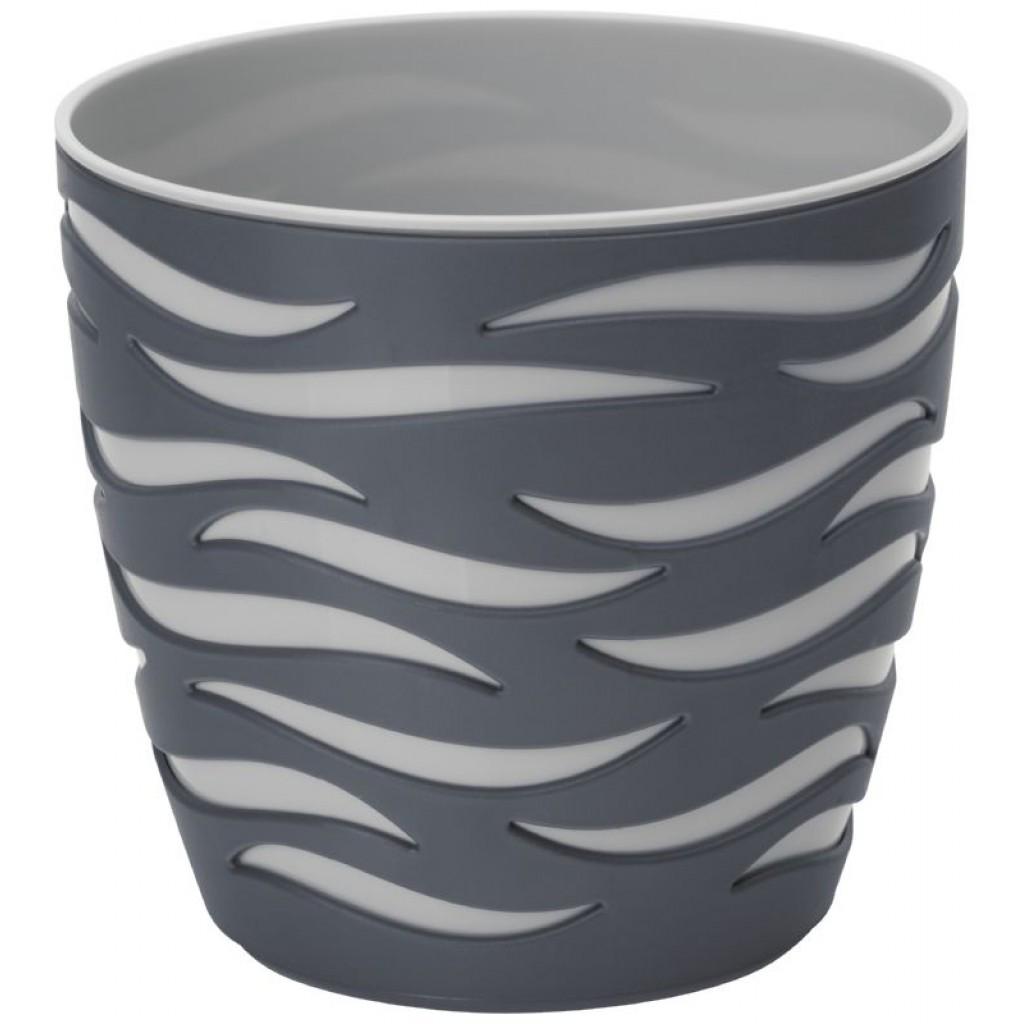 Горшок FormPlastic Сахара Дуо-18 2,9 л Антрацитовый/Серый (4410-014+040 W)