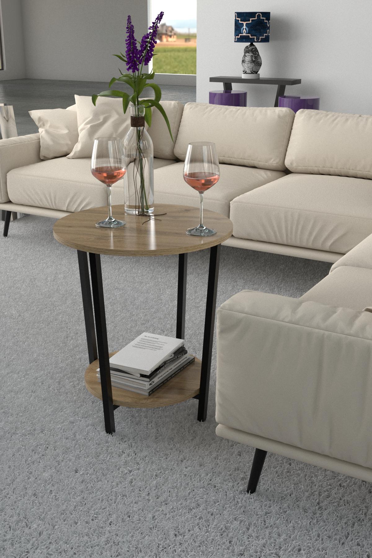 Журнальный столик EcoLoft Оливка DSP-1259-1 в стиле лофт т Дуб Аппалачи (30600396) - фото 3 Журнальный столик EcoLoft Оливка DSP-1259-1 в стиле лофт т Дуб Аппалачи (30600396) - фото 3