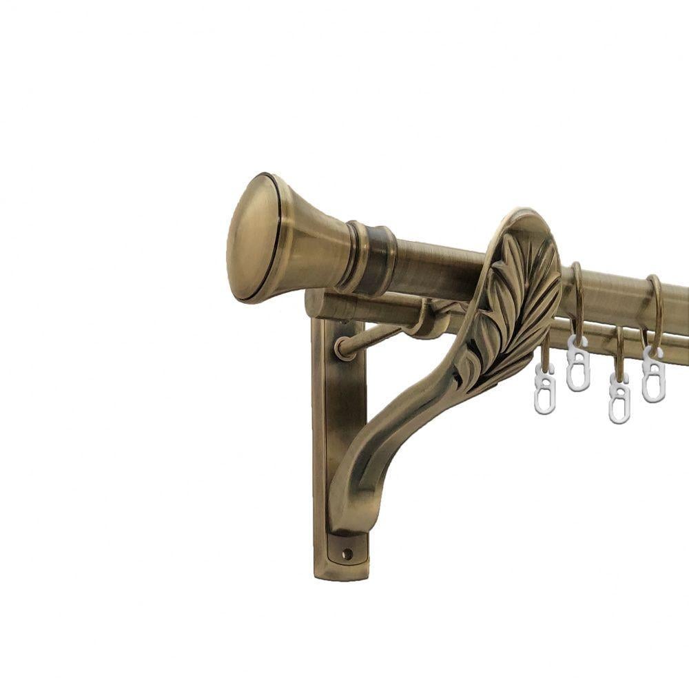 Карниз для штор Orvit Люксор двухрядный 25/19 мм ретро 300 см Антик (000-7660)