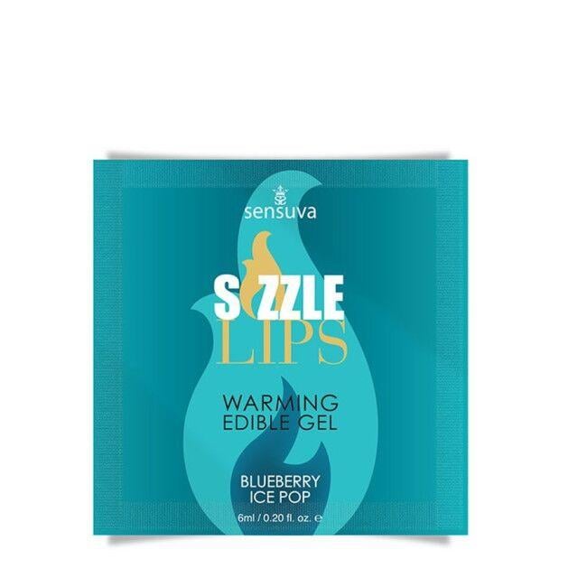 Пробник массажного геля Sensuva Sizzle Lips Blueberry Ice Pop 6 мл