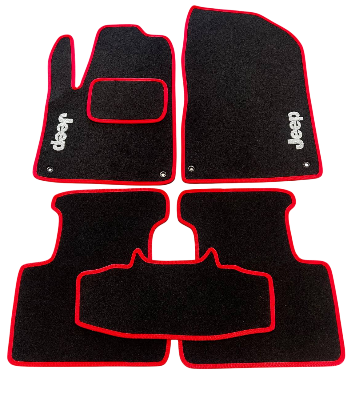 Коврики в салон ворсовые для Jeep Cherokee 2014-2025 5 шт. Черный (27327208)