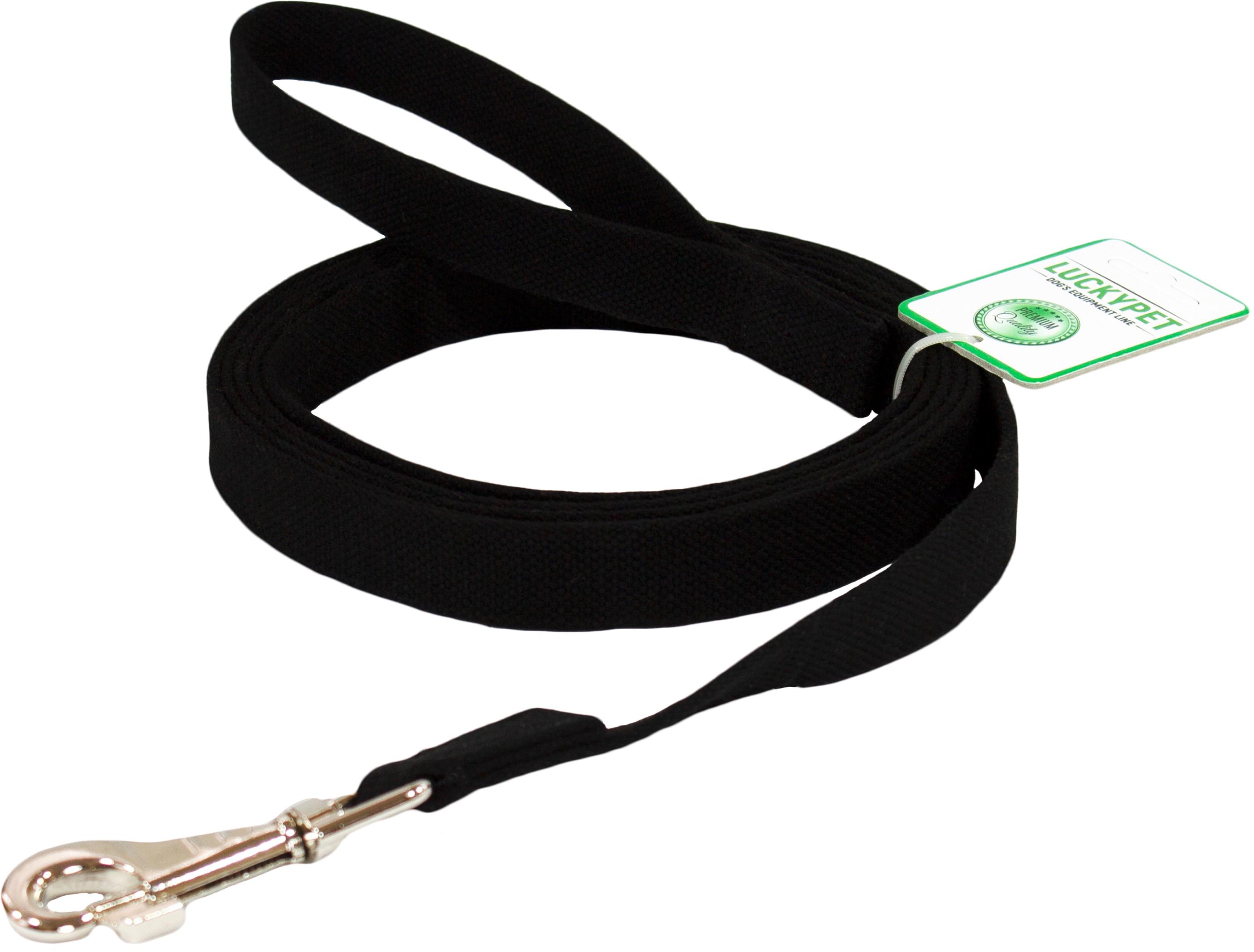 Поводок брезентовый Lucky Pet 2x120 см шитый Черный (4820224214337)