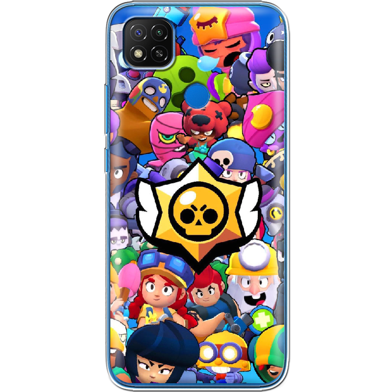 Чехол Boxface Xiaomi Redmi 9C Brawl Stars Прозрачный силикон (40879-up2389-40879) - фото 1