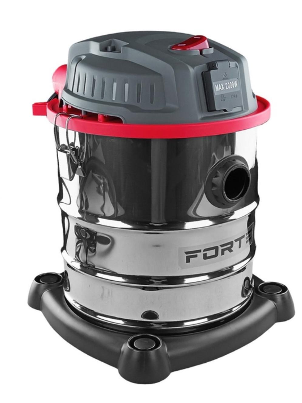 Пилосос універсальний Forte 2000 Вт 20 л Сталевий (VC2016S) Пилосос універсальний Forte 2000 Вт 20 л Сталевий (VC2016S)