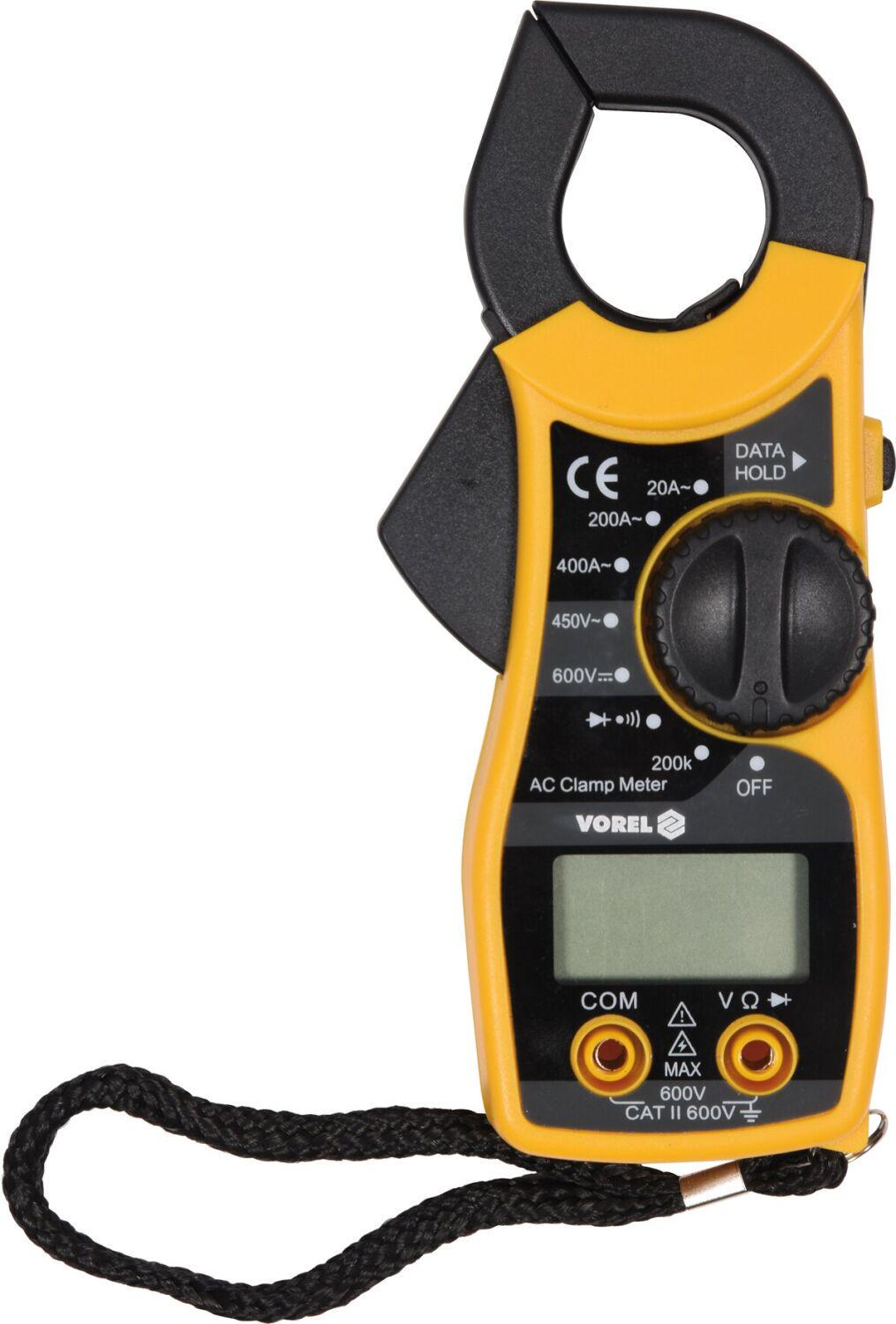 Цифровой мультиметр VOREL 81801 с клещами и LCD дисплеем