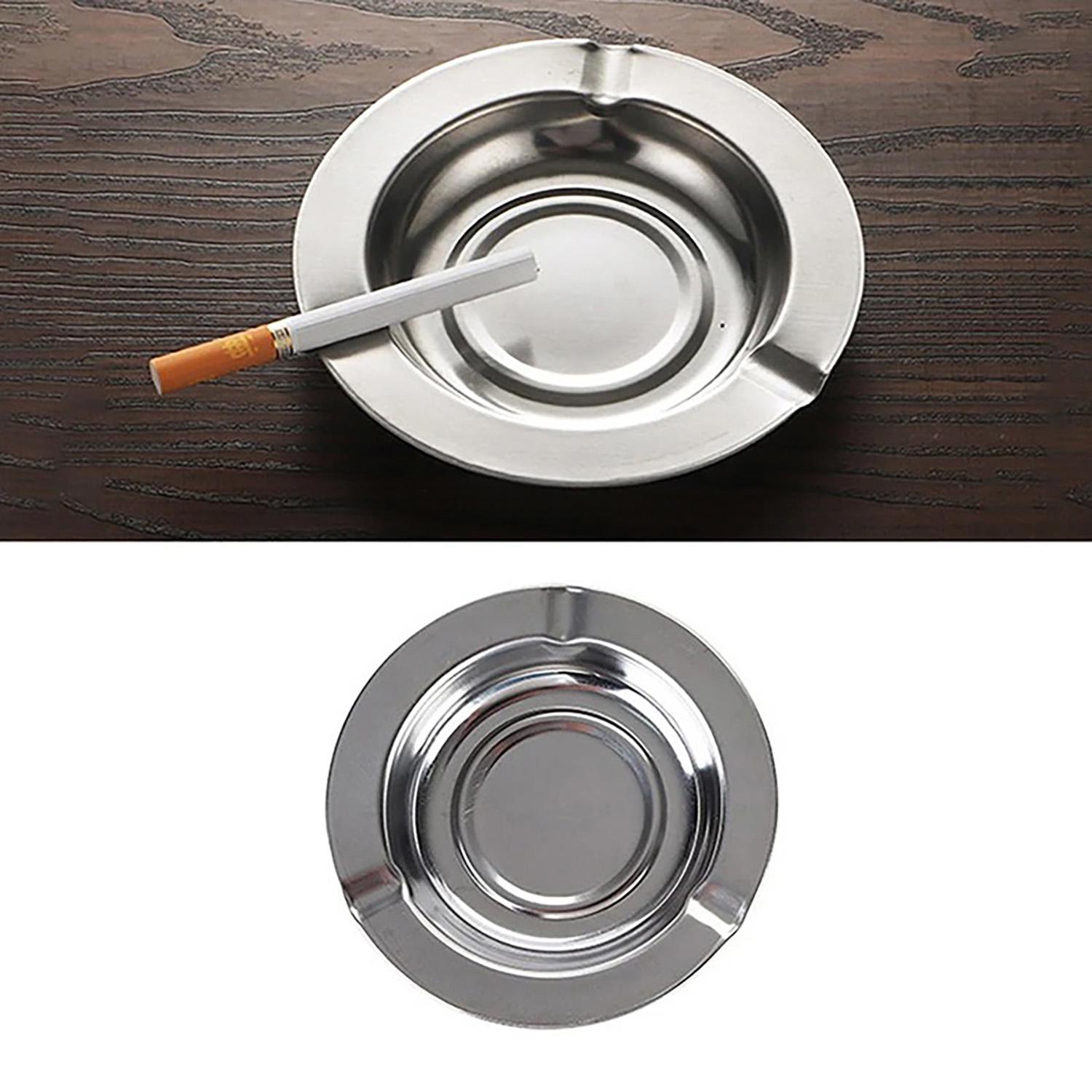 Попільничка з нержавіючої сталі з трьома виїмками для цигарок d 12 см (87415) - фото 9 Попільничка з нержавіючої сталі з трьома виїмками для цигарок d 12 см (87415) - фото 9