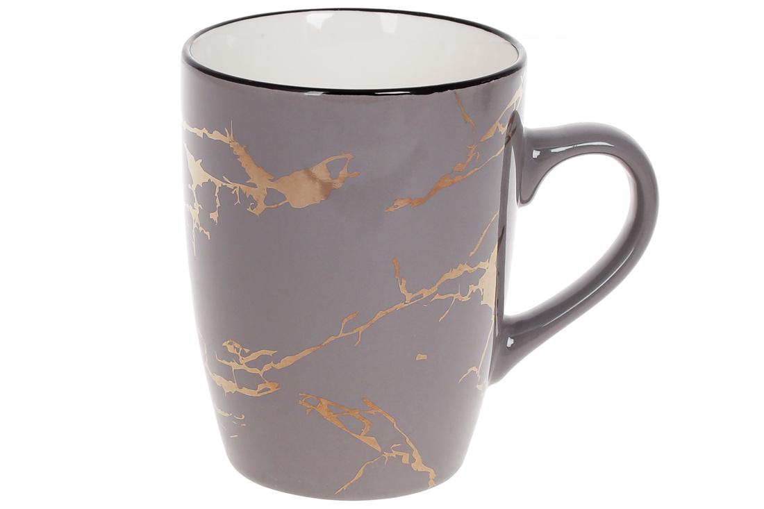 Кружка фарфоровая BonaDi Grey Marble 360 мл (905-239)