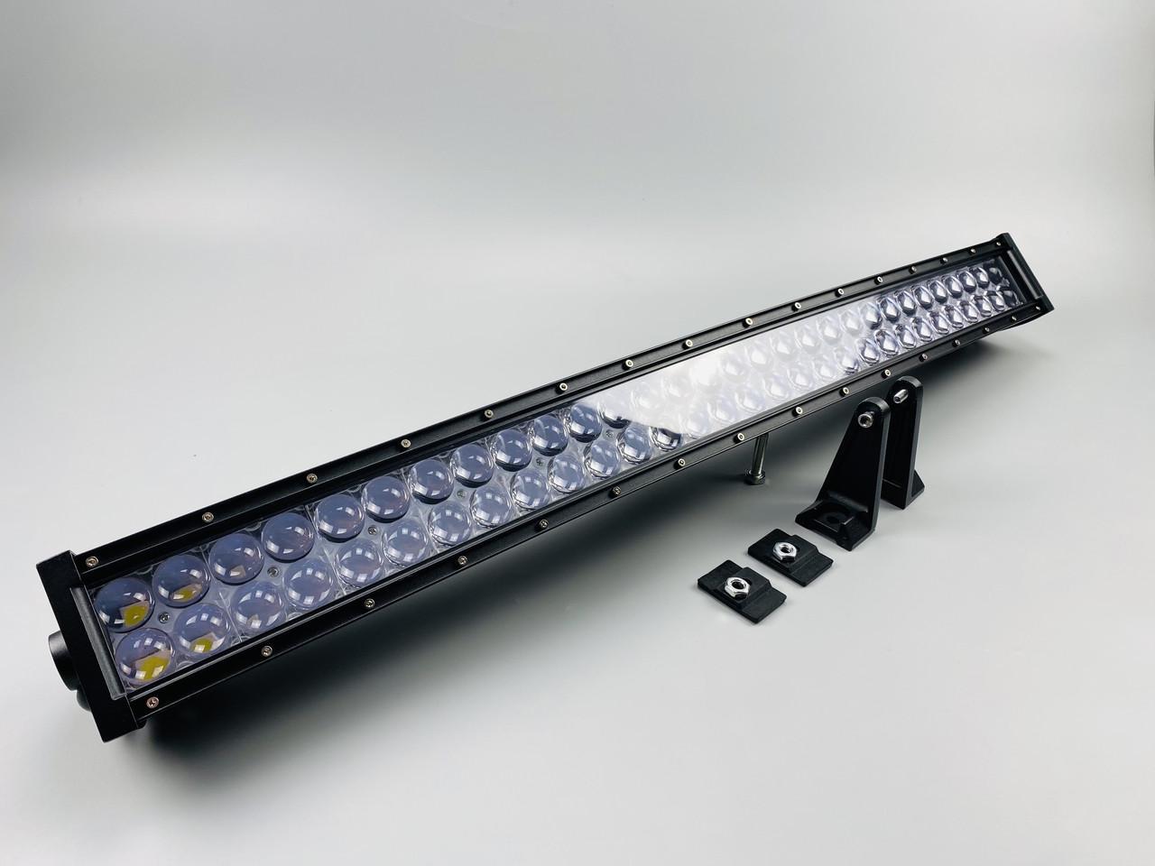Фара прямоугольная светодиодная BAR 180W полукруг 3D линза 9-32В IP67 led chip 3030 60 led ламп