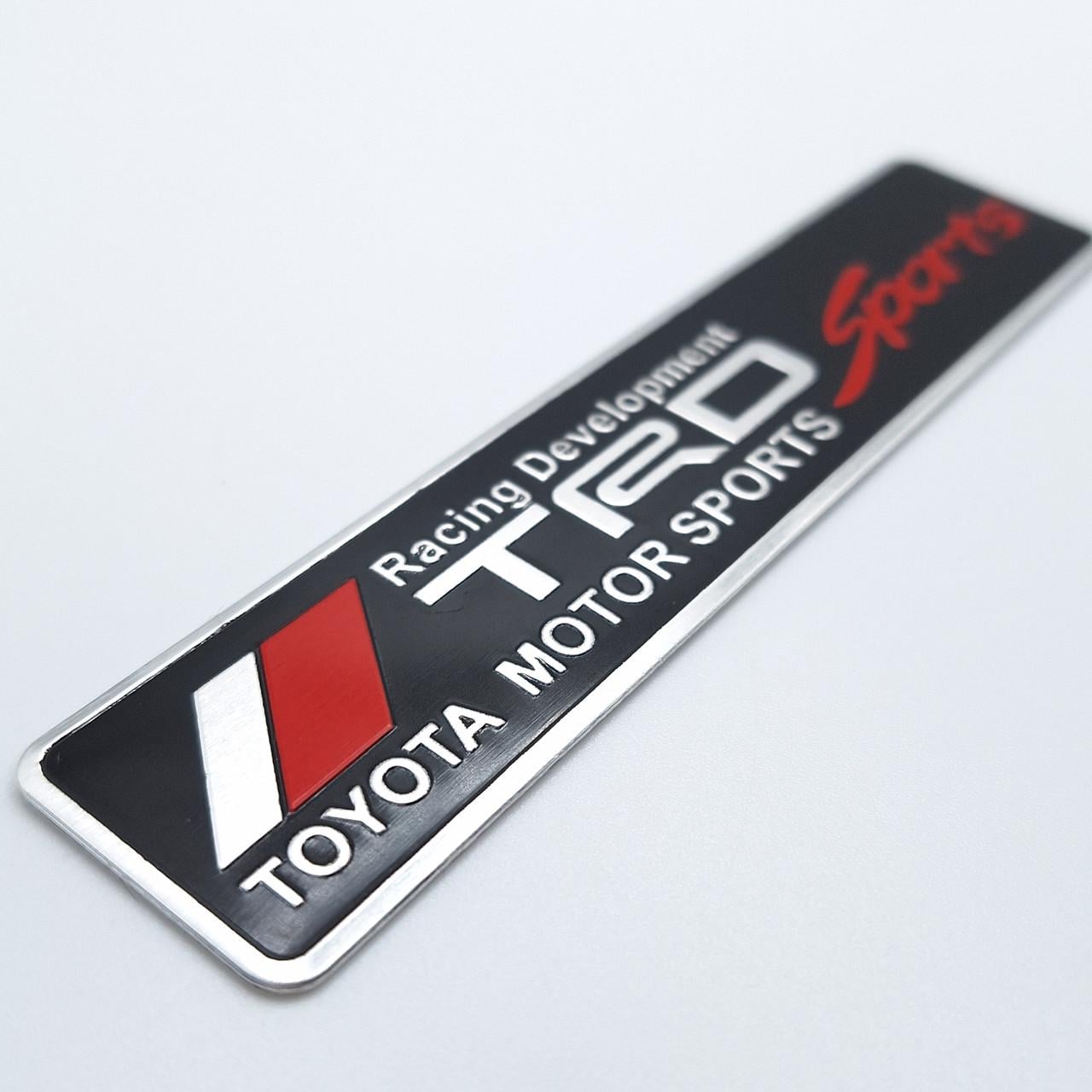 Эмблема алюминиевая TRD Toyota Motor Spots 12х2,5 см (2266406465)