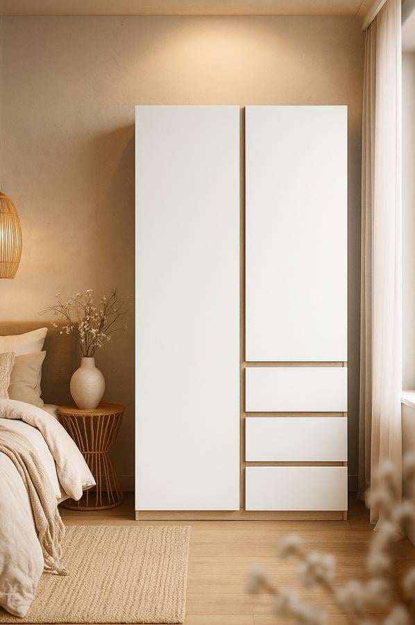 Шафа Мастер Форм Брайт телескопічні напрямні 1000х520х2000 мм Дуб сонома/Білий (20430)