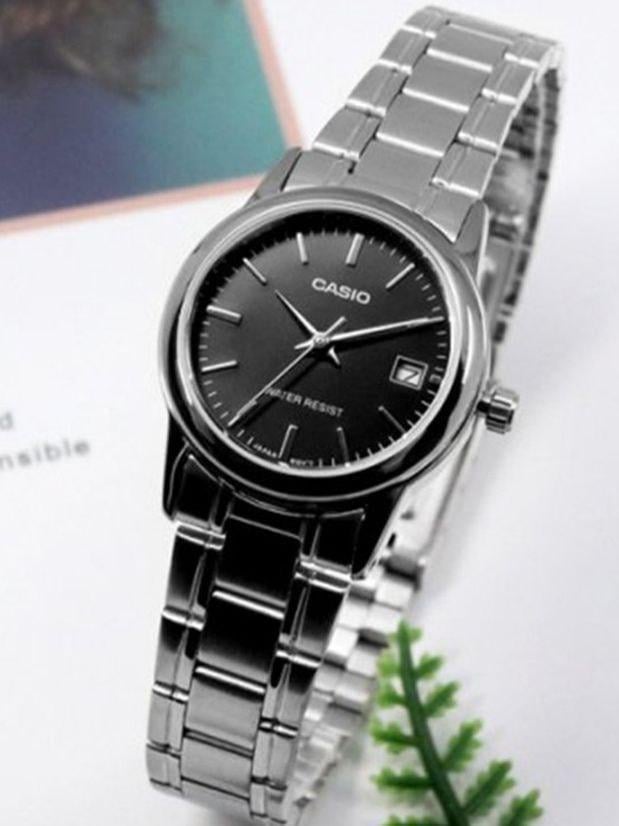 Наручные часы женские Casio LTP-V002D-1A Timeless Collection Lady Timeless Collection Черный (2919335348)