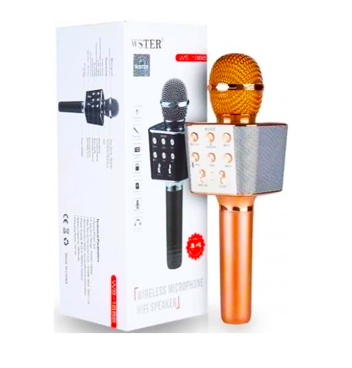 Микрофон USB microSD AUX Bluetooth REC Wster WS-1688 (23678586)