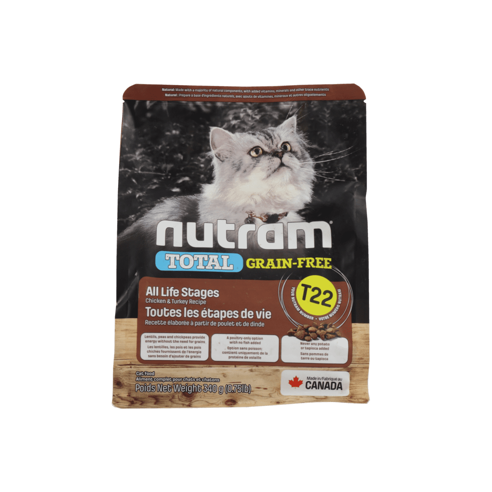 Корм для котів Nutram Total Grain Free Turkey & Chiken Cat без злаків з індичкою та куркою 340 г