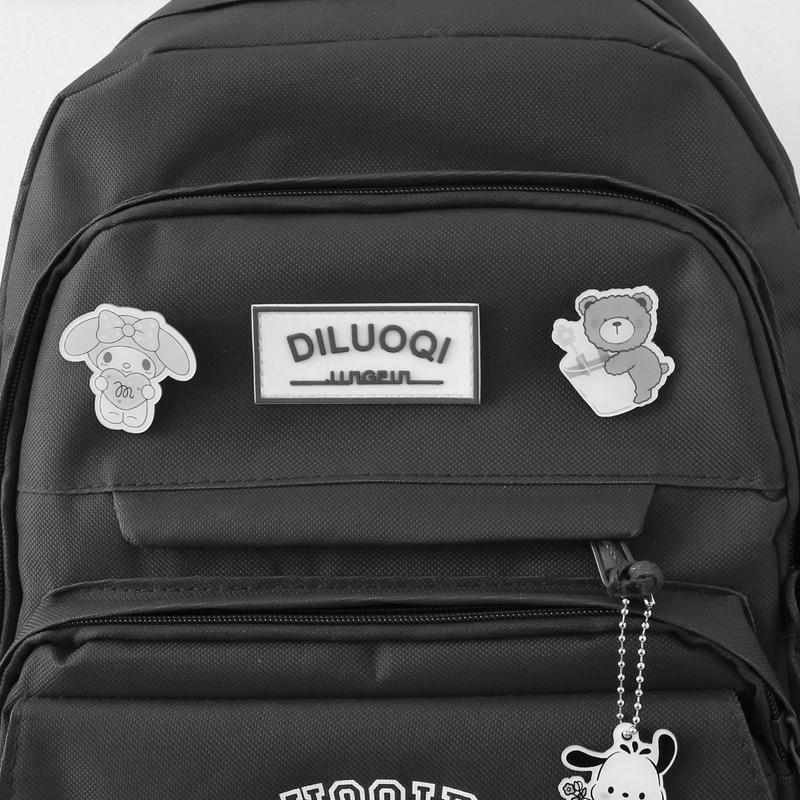 Рюкзак школьный набор DILUOQI 5в1 подростковый для девочки 5-11 класс сумка-шоппер/клатч/пенал Черный (28110614) - фото 6 Рюкзак школьный набор DILUOQI 5в1 подростковый для девочки 5-11 класс сумка-шоппер/клатч/пенал Черный (28110614) - фото 6